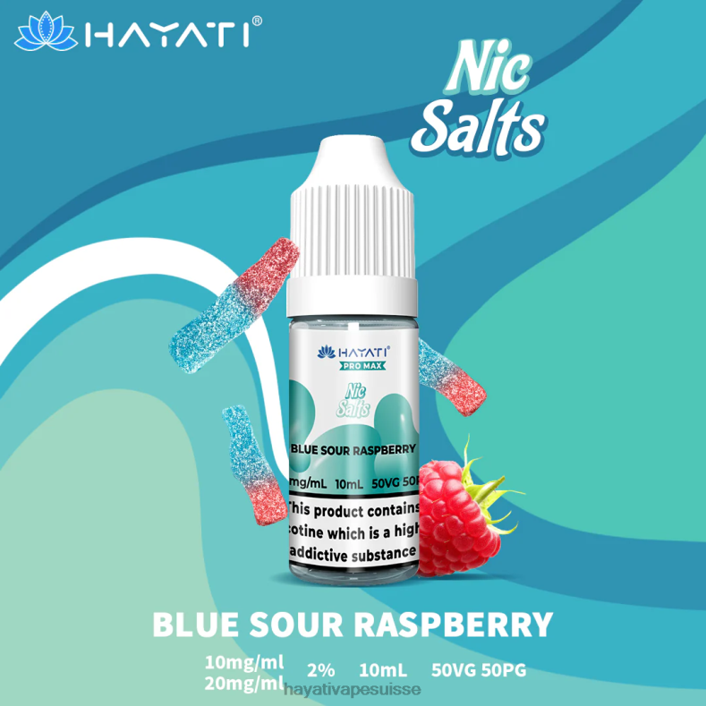 Hayati Pro Max sels de nicotine framboise bleue aigre - Hayati berne 2ND0X233