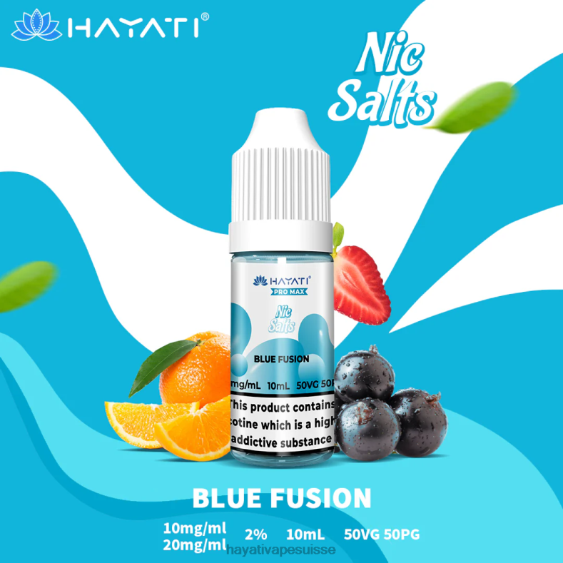 Hayati Pro Max sels de nicotine fusion bleue - Hayati flavour list 2ND0X229