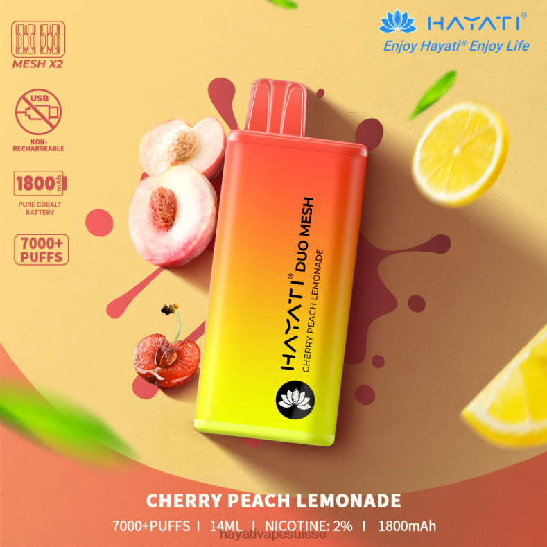 limonade cerise-pêche