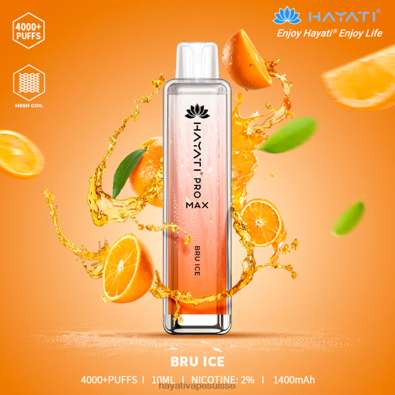 Hayati Pro Max jetable bru glace - Hayati store Suisse 2ND0X130