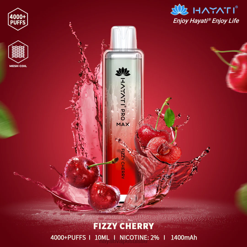 Hayati Pro Max jetable cerise pétillante - Hayati berne 2ND0X103