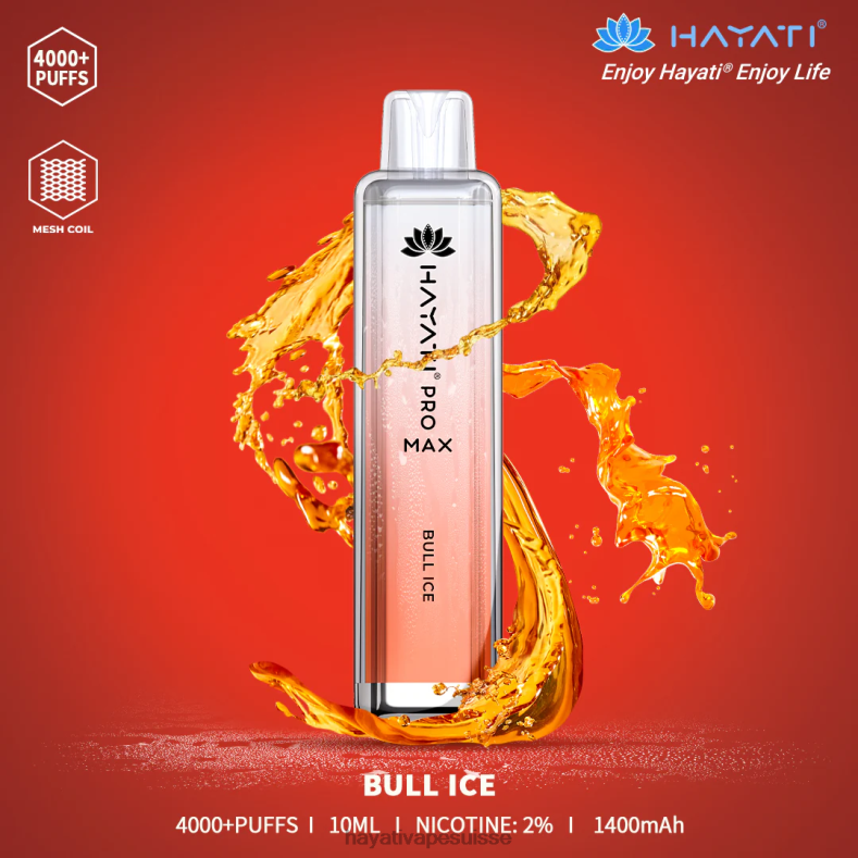 Hayati Pro Max jetable glace de taureau - Hayati Suisse 2ND0X132