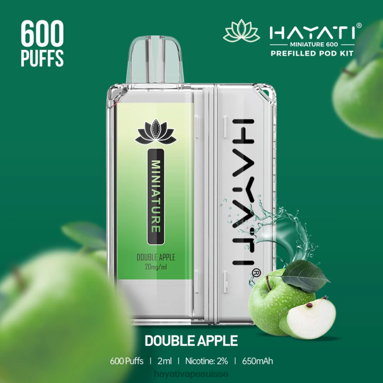 Hayati Miniature 600 kits de dosettes double pomme - Hayati Suisse 2ND0X32