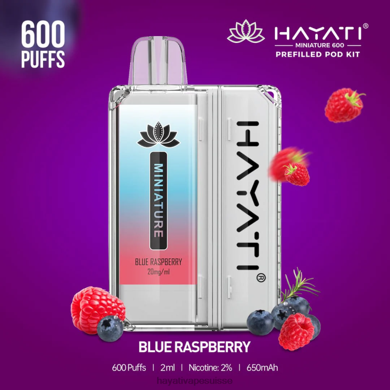 Hayati Miniature 600 kits de dosettes framboise bleue - Hayati store Suisse 2ND0X30