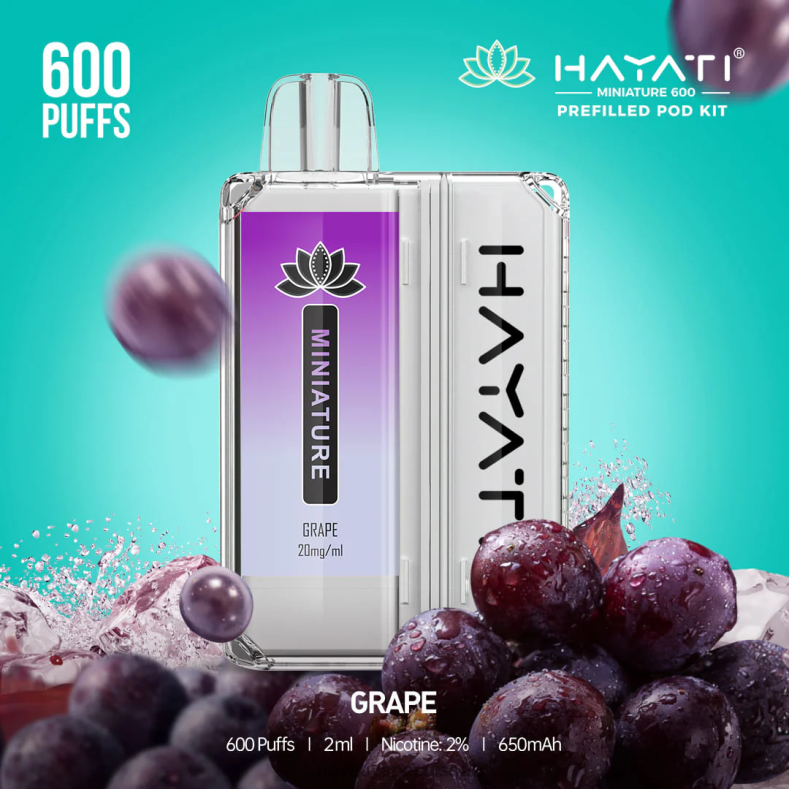 Hayati Miniature 600 kits de dosettes raisin - Hayati vape near me 2ND0X36