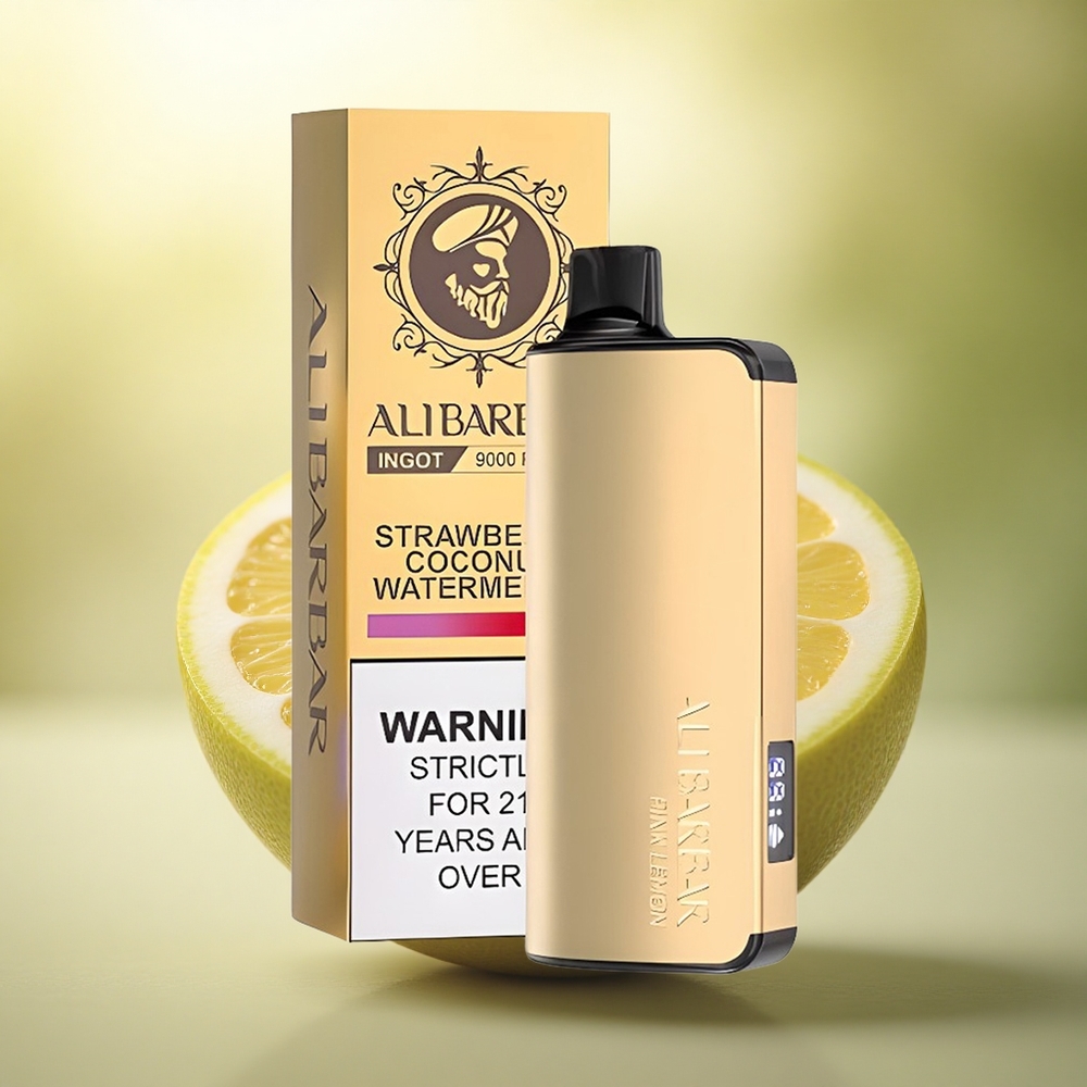 Alibarbar Ingot 9000 Puffs Citron Rose Électronique 2350mAh
