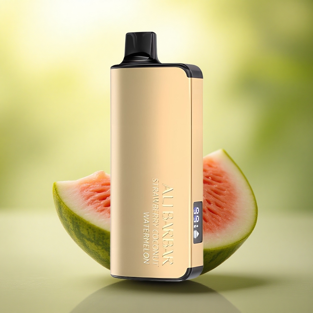 Alibarbar Ingot 9000 Puffs Fraise Noix de Coco Pastèque 2350mAh LED
