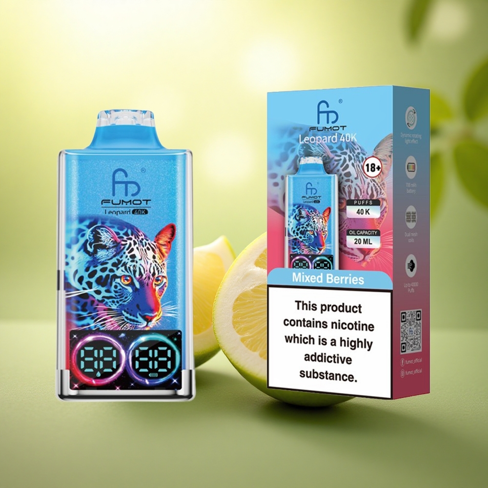 Fumot Leopard 40K Puffs Baies Mixtes 5% Nicotine Dual Mesh 700mAh