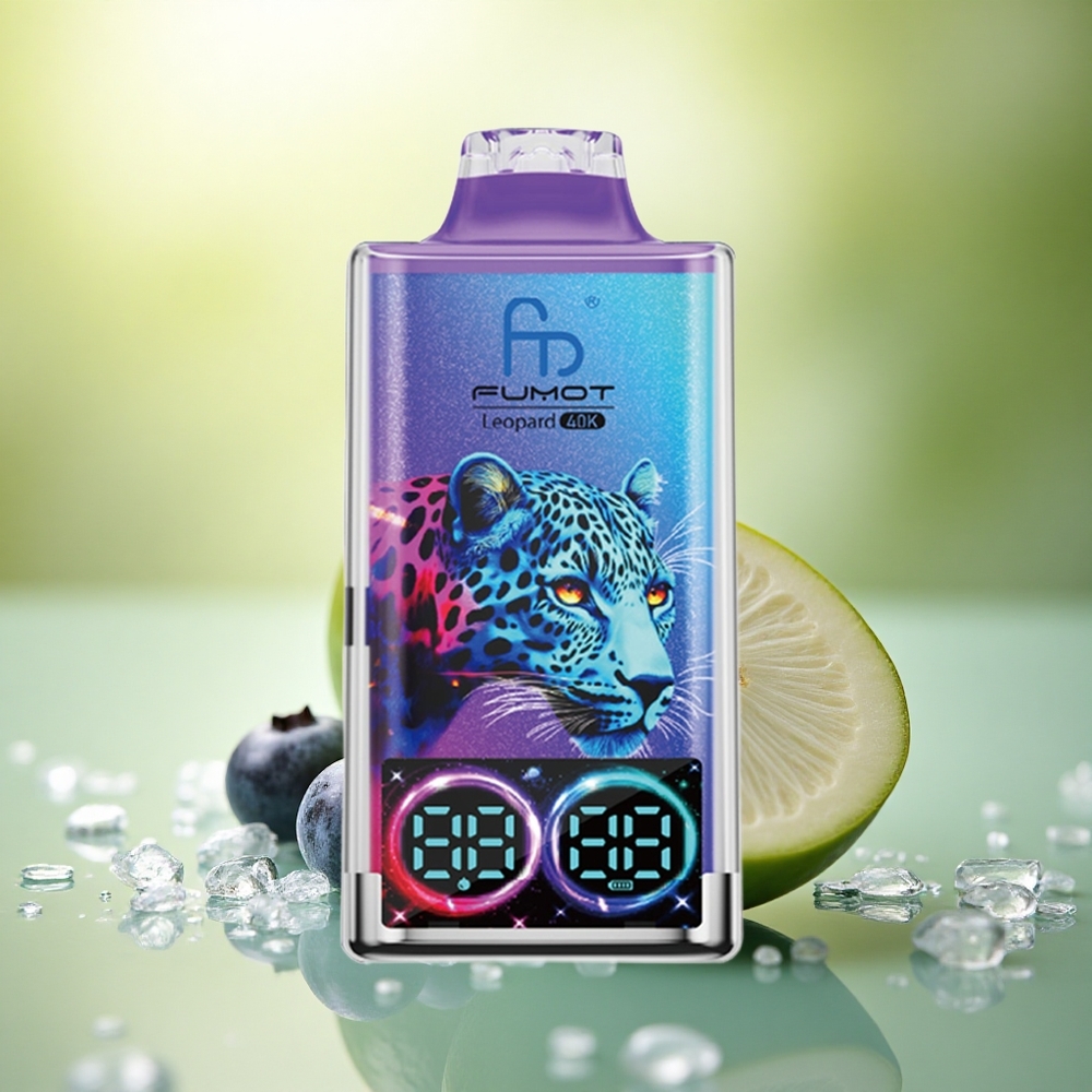 Fumot Leopard 40K Puffs Myrtille Glacée 5% Nicotine 700mAh Dual Mesh
