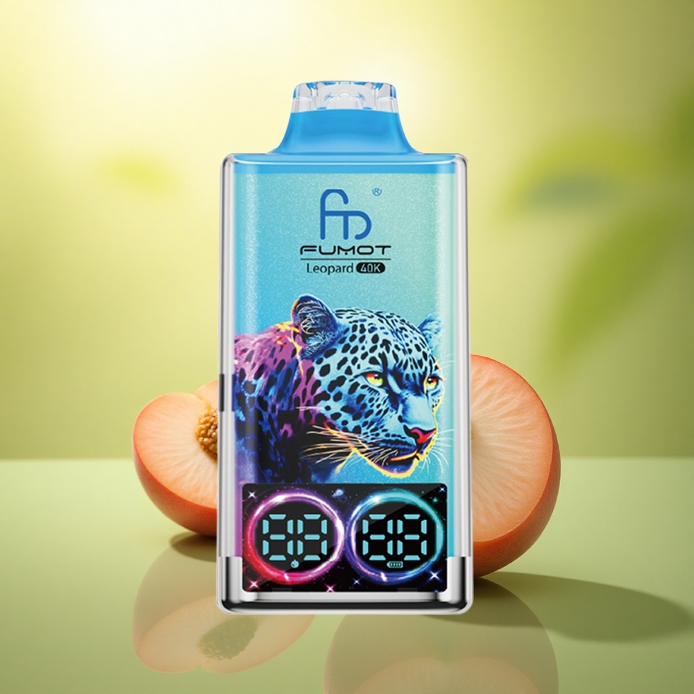 Fumot Leopard 40K Puffs Pêche Baie 5% Nicotine Dual Mesh