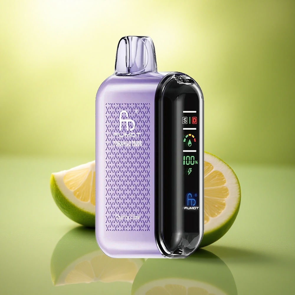 Fumot Tornado 20000 Puffs Cerise Citron Vert Dual Mesh 850mAh