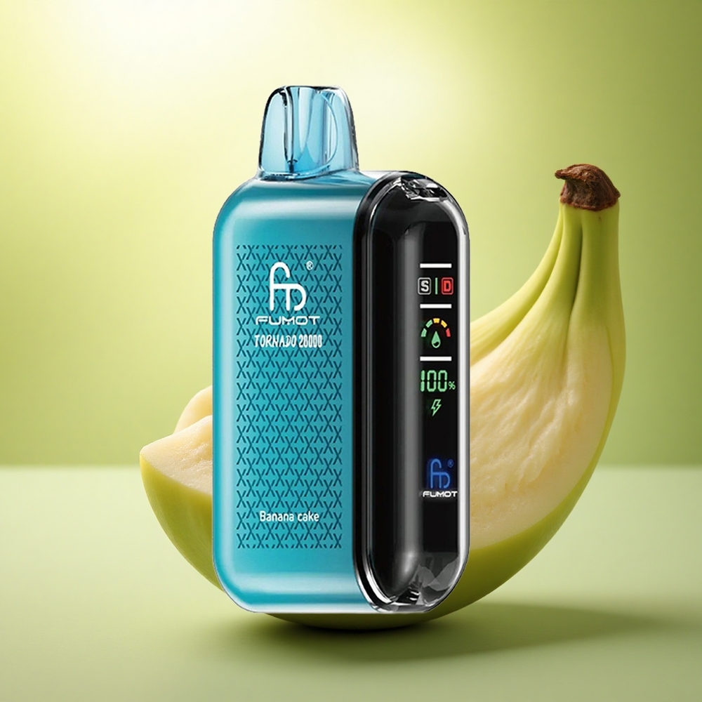 Fumot Tornado 20000 Puffs Gâteau à la Banane Dual Mesh Coil 850mAh