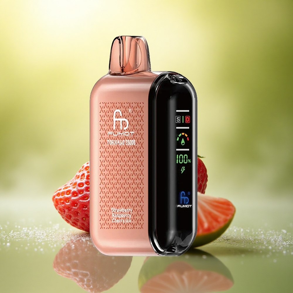 Fumot Tornado 20000 Puffs Glace Fraise Framboise Cerise à Double Mesh et 850mAh
