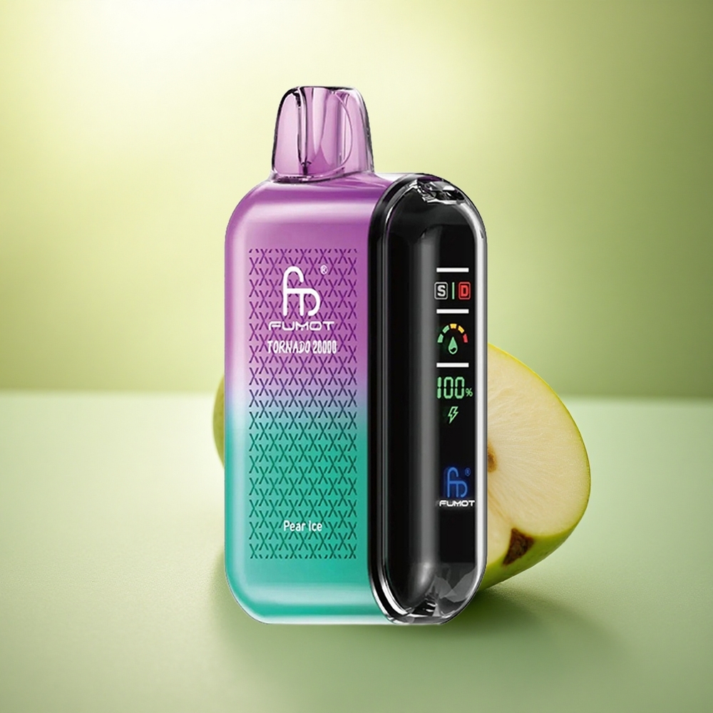 Fumot Tornado 20000 Puffs Glace de Poire Dual Mesh Coil 20ml 850mAh