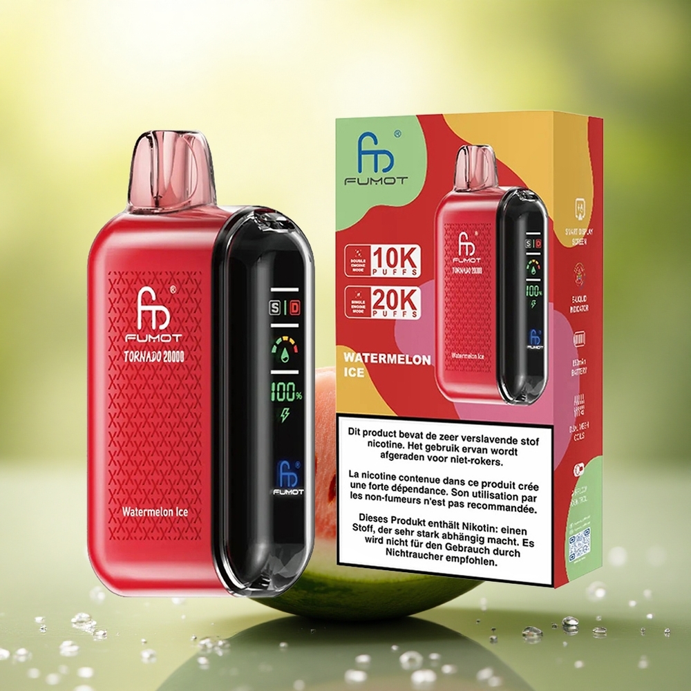 Fumot Tornado 20000 Puffs Glace à la Pastèque Dual Mesh 850mAh