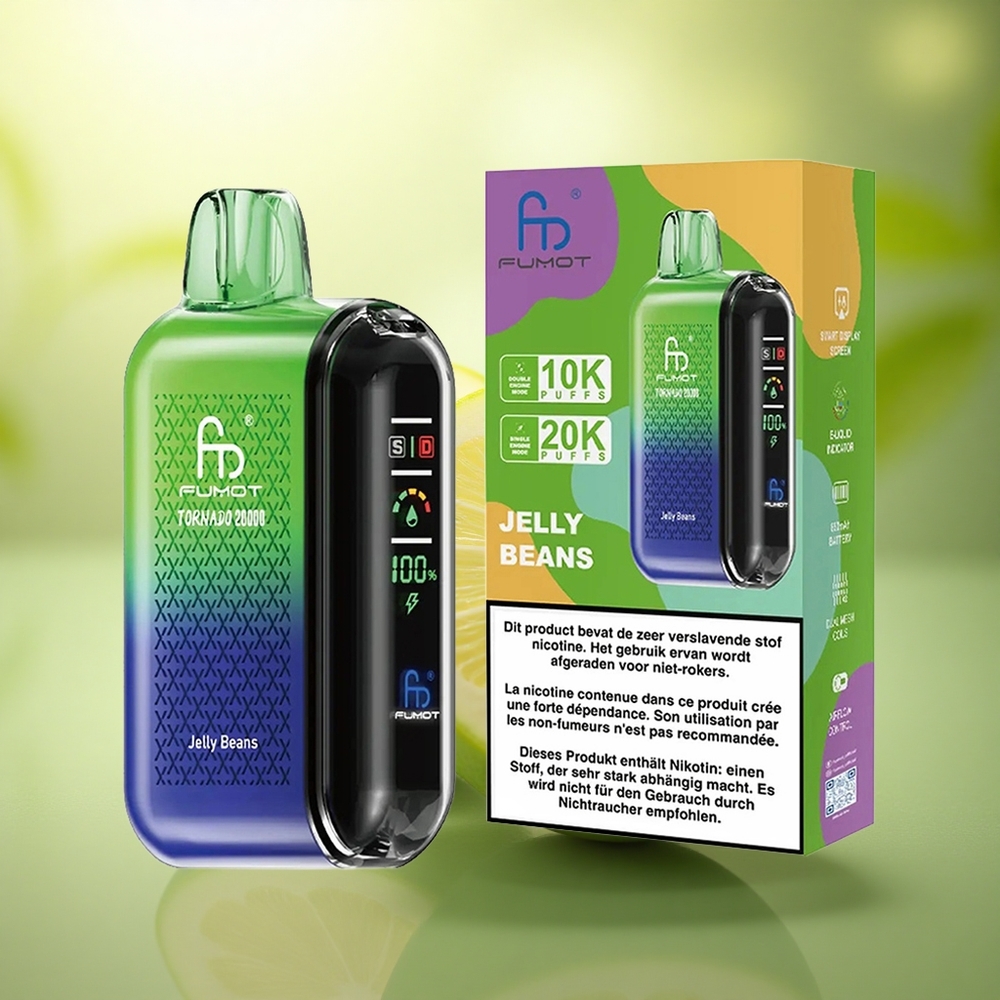 Fumot Tornado 20000 Puffs Haricots à la Gelée Dual Mesh Coil 850mAh