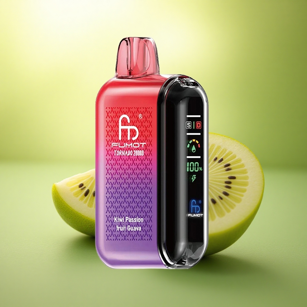 Fumot Tornado 20000 Puffs Kiwi Fruit de la Passion Goyave Double Mesh Coil 850mAh