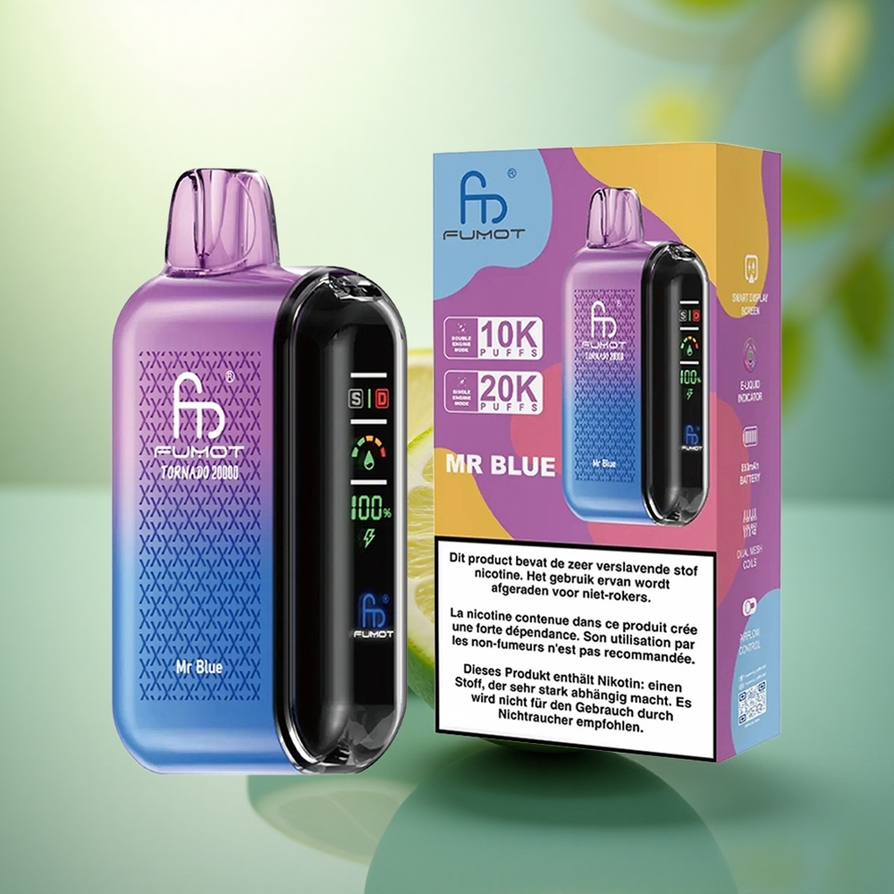 Fumot Tornado 20000 Puffs Monsieur Bleu Double Mesh 20ml 850mAh