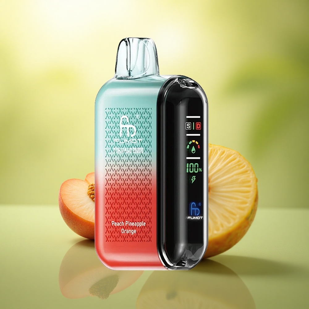 Fumot Tornado 20000 Puffs Pêche Ananas Orange avec Double Mesh et 850mAh
