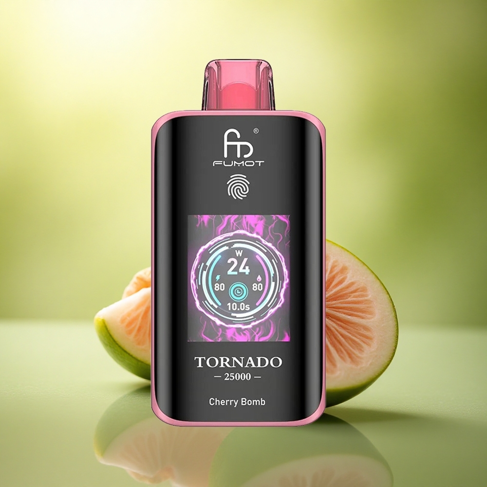 Fumot Tornado 25000 Puffs Bombe Cerise Écran HD 700mAh