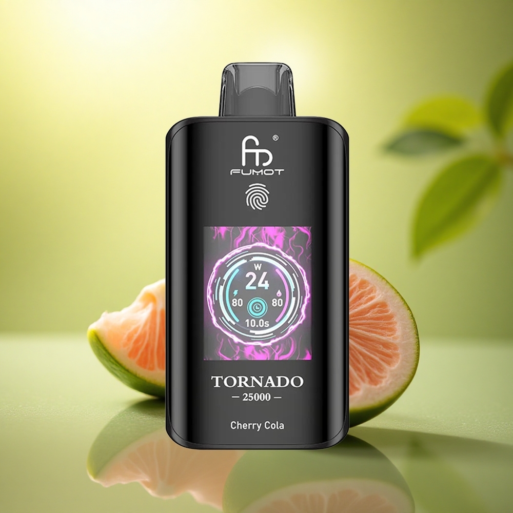 Fumot Tornado 25000 Puffs Cola Cerise Écran HD 700mAh 5% Nicotine