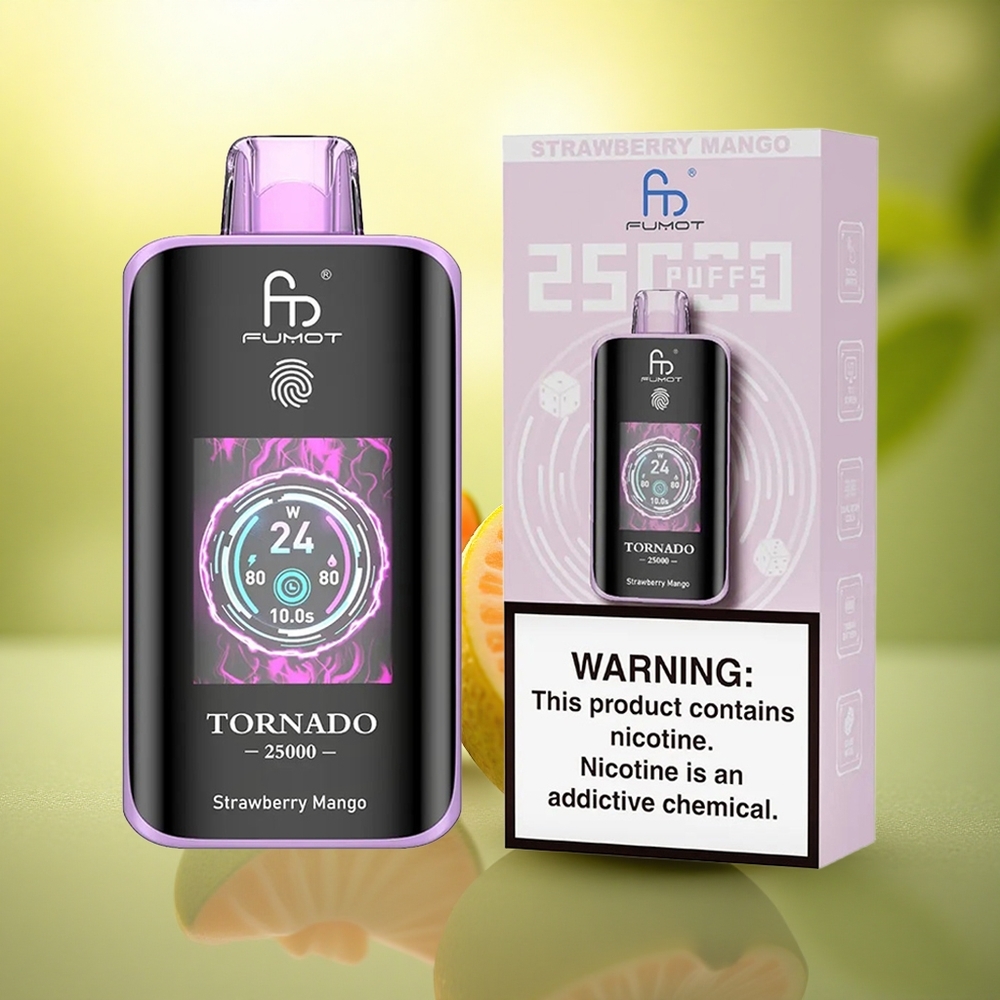 Fumot Tornado 25000 Puffs Fraise Mangue Écran HD 700mAh