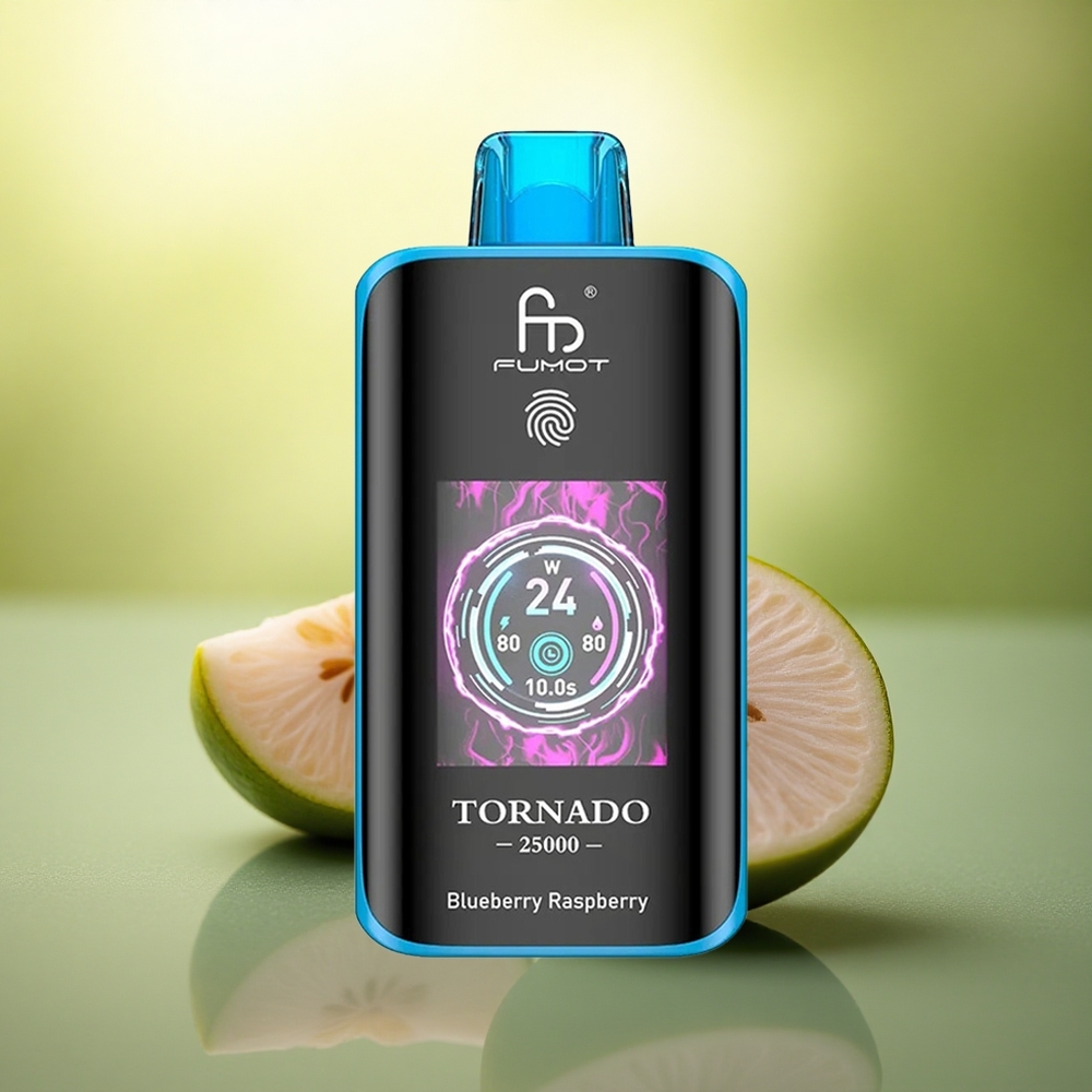 Fumot Tornado 25000 Puffs Framboise Myrtille Écran HD 700mAh Nicotine