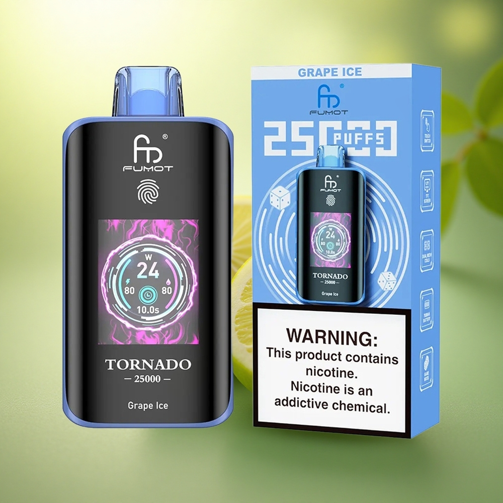 Fumot Tornado 25000 Puffs Glace de Raisin 700mAh 20ml Nicotine