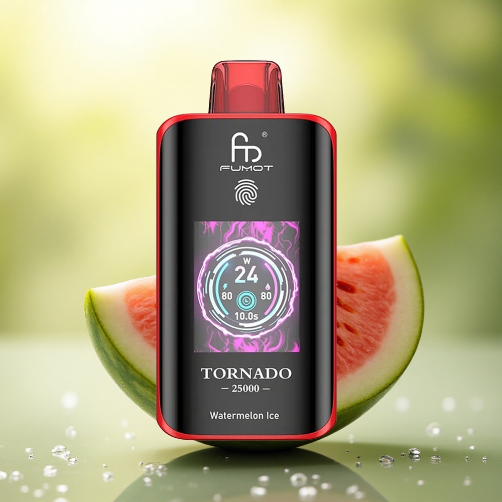 Fumot Tornado 25000 Puffs Glace à la Pastèque avec Écran HD et 700mAh