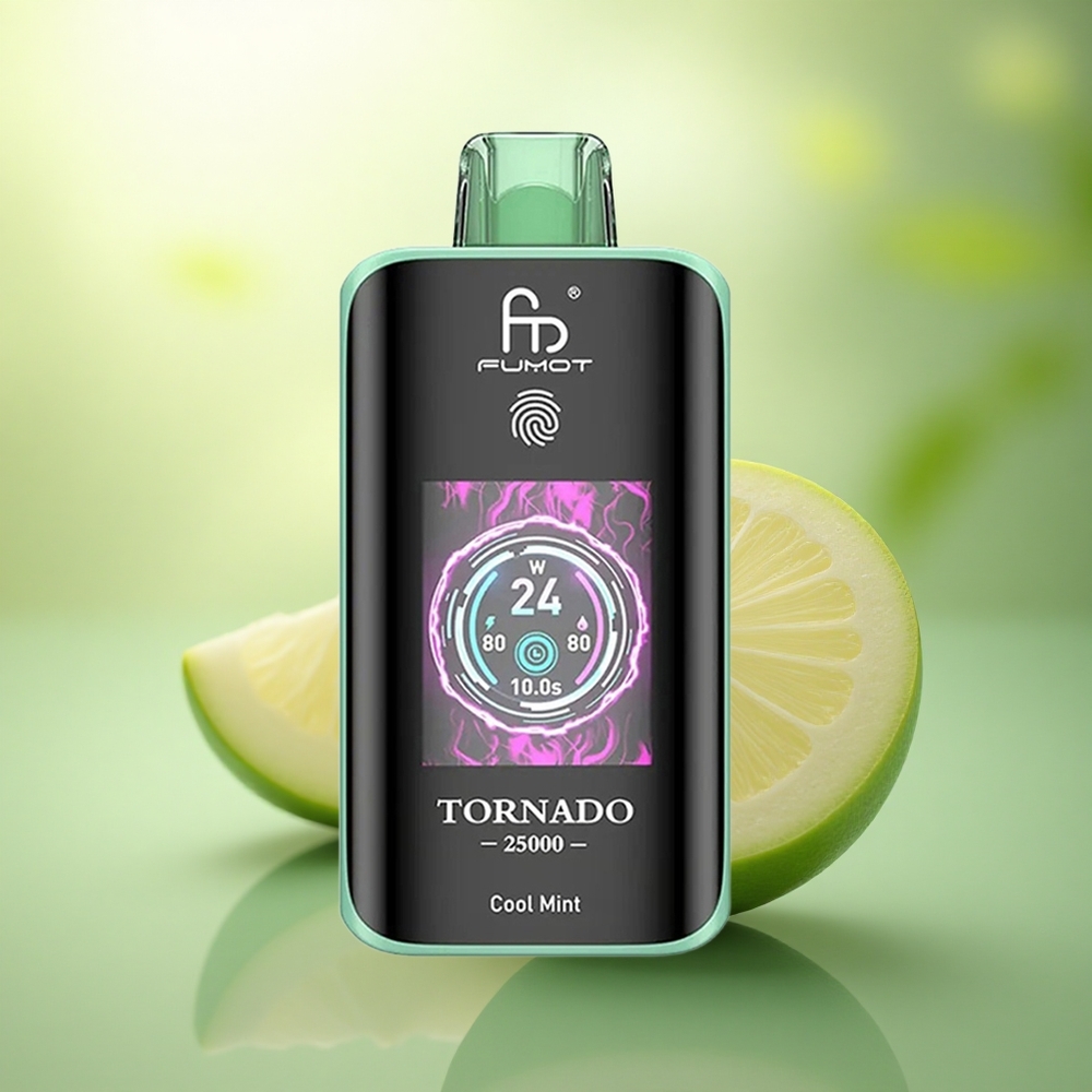 Fumot Tornado 25000 Puffs Menthe Fraîche Écran HD 700mAh