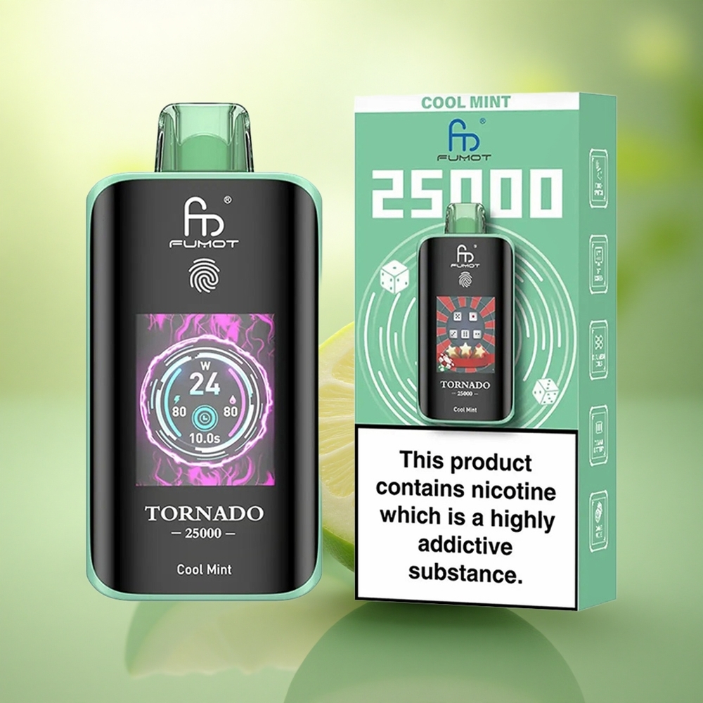 Fumot Tornado 25000 Puffs Menthe Fraîche Écran HD 700mAh