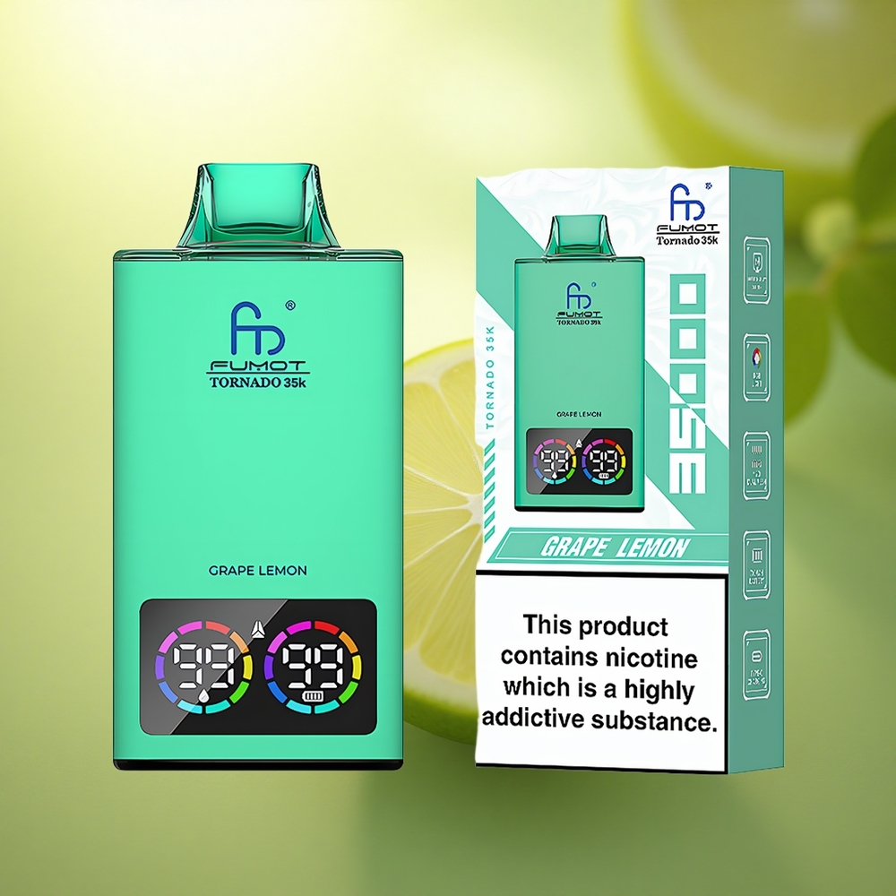 Fumot Tornado 35000 Puffs Citron Raisin Double Mesh 15ml 700mAh