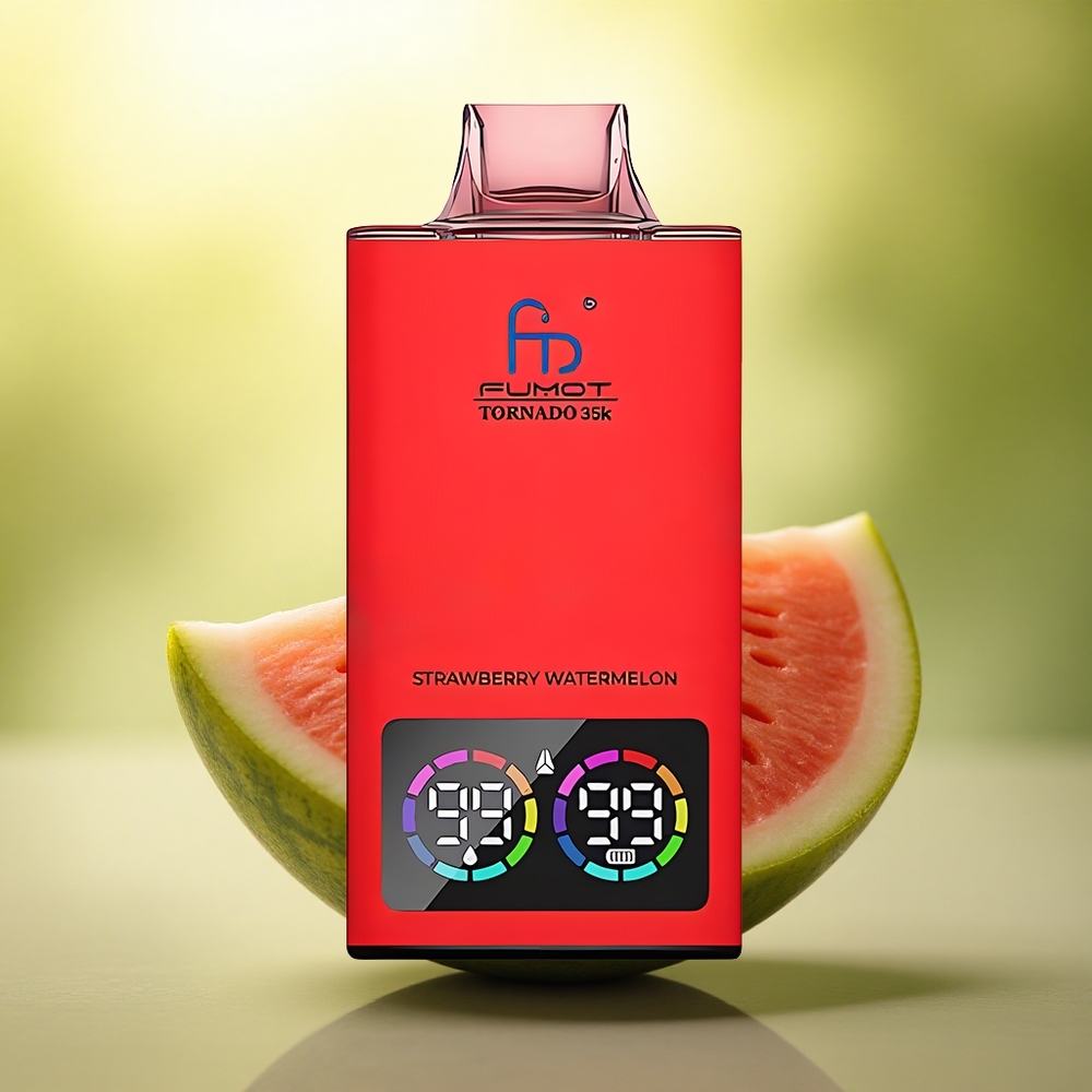 Fumot Tornado 35000 Puffs Fraise Pastèque Dual Mesh Coil 15ml 700mAh USB-C