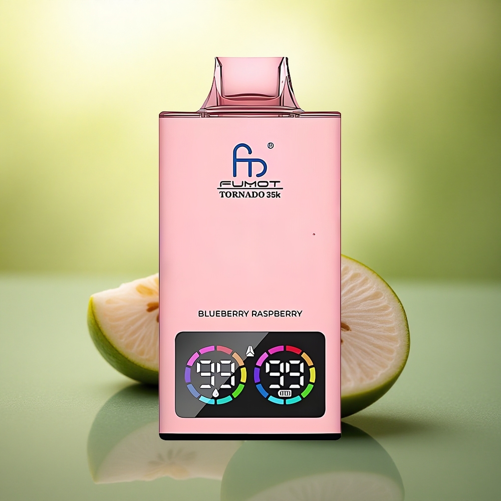 Fumot Tornado 35000 Puffs Framboise Myrtille Dual Mesh 15ml 700mAh USB-C