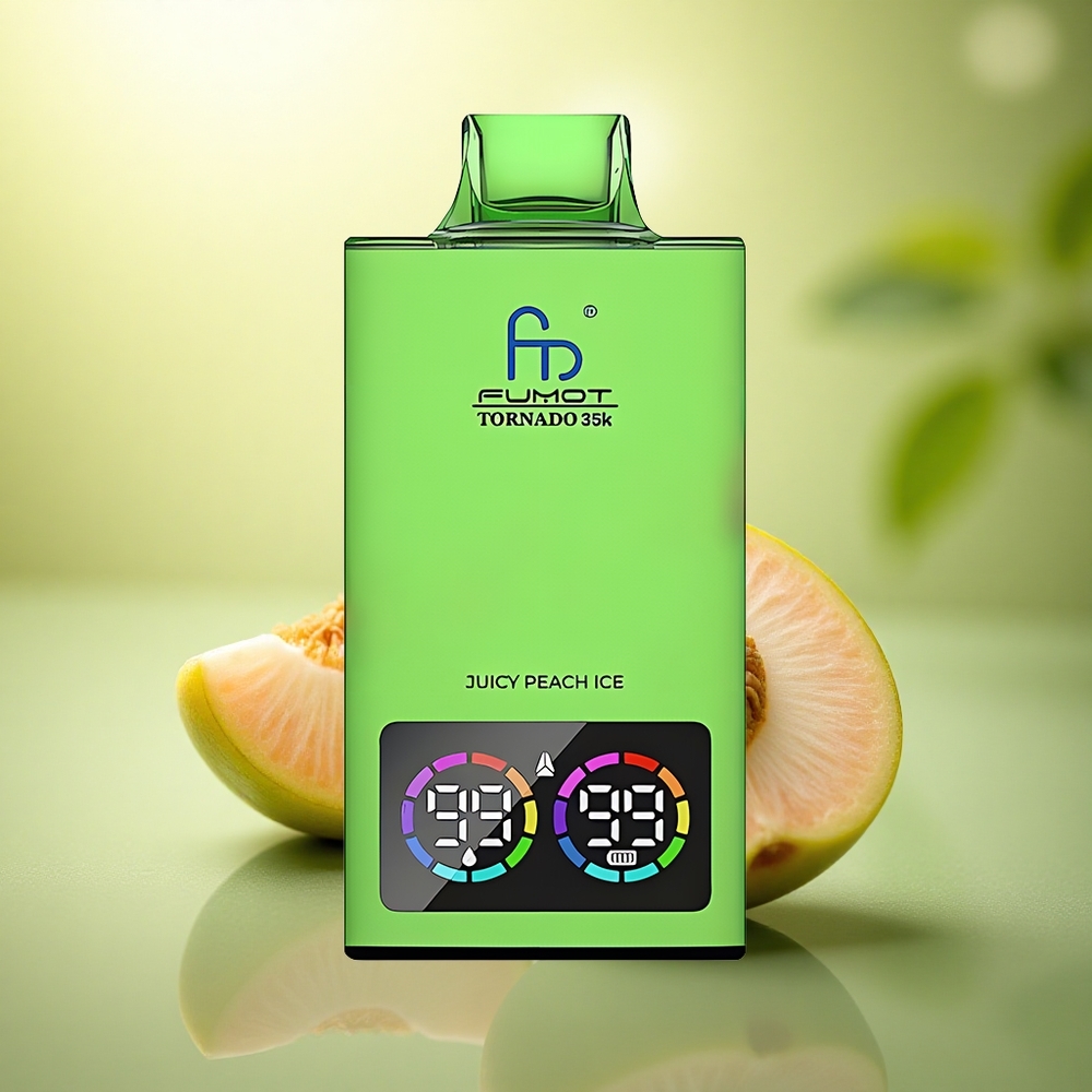 Fumot Tornado 35000 Puffs Glace Pêche Juteuse à Double Mesh et 700 mAh