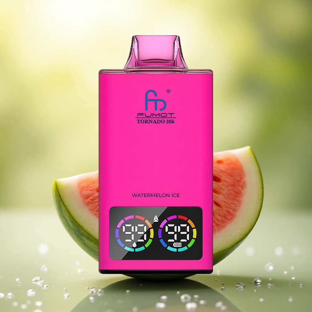 Fumot Tornado 35000 Puffs Glace Pastèque Dual Mesh Batterie 700mAh Charge Rapide
