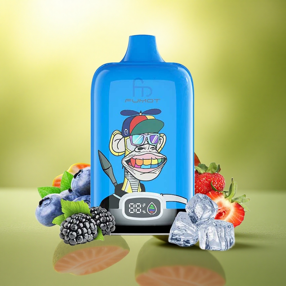 Fumot Tornado Digital Box 12000 Puffs Fraise Raisin Mesh 550mAh