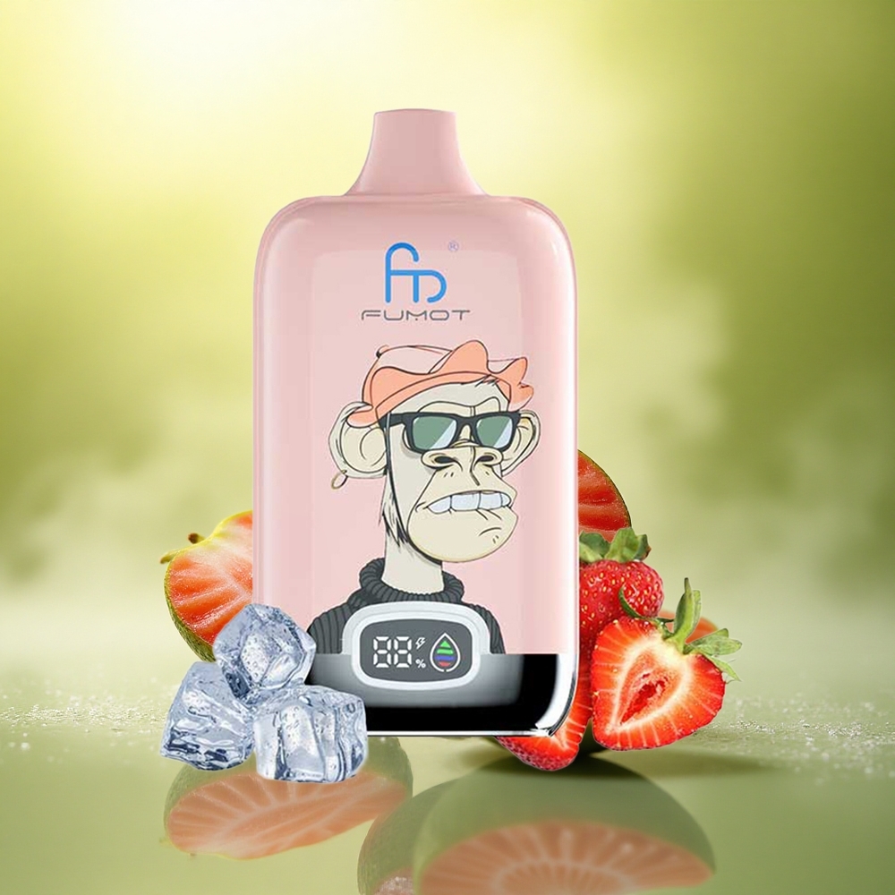 Fumot Tornado Digital Box 12000 Puffs Glace à la Fraise 550mAh Mesh