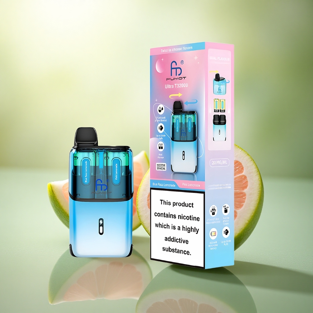 Fumot Ultra T32000 Puffs Citronnade Rose Bleue Razz - 20mg de Nicotine / 800mAh / Bobine Mesh Avancée