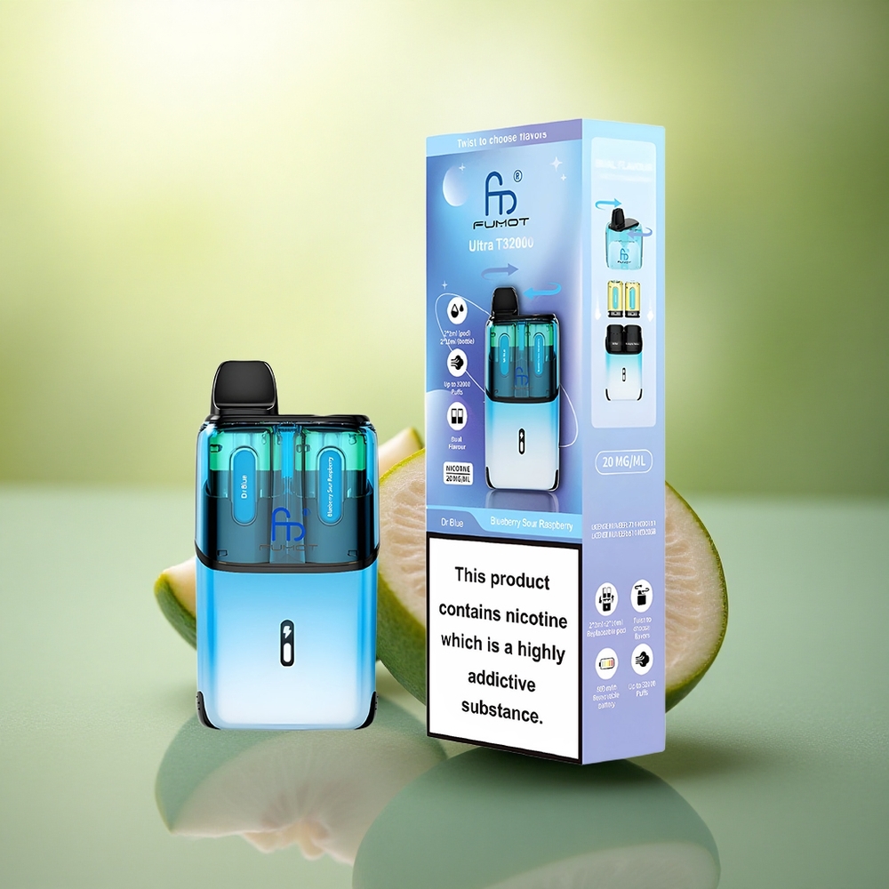 Fumot Ultra T32000 Puffs Dr Blue - Myrtille Acidulée Framboise avec 20mg de nicotine et 800mAh