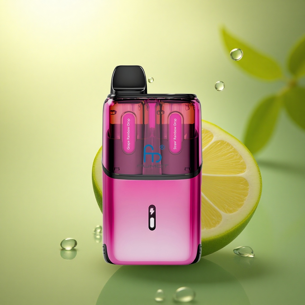 Fumot Ultra T32000 Puffs Gouttes Arc-en-Ciel Fraise avec 20mg de Nicotine et 800mAh