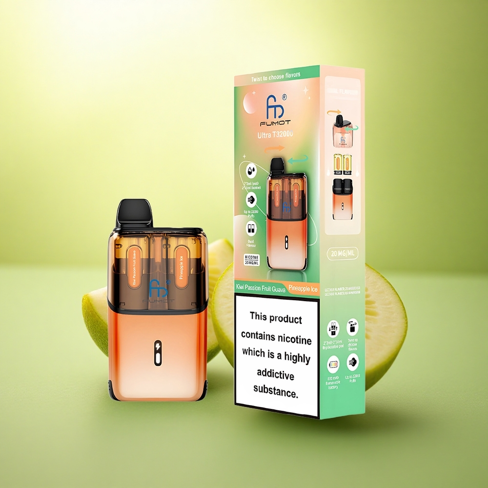 Fumot Ultra T32000 Puffs Kiwi Fruit de la Passion Goyave - Glace Ananas avec 20mg de Nicotine et 800mAh
