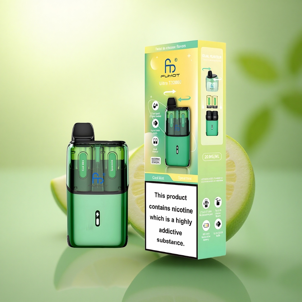 Fumot Ultra T32000 Puffs Menthe Fraîche - Menthe Douce avec 20mg de Nicotine et Batterie 800mAh