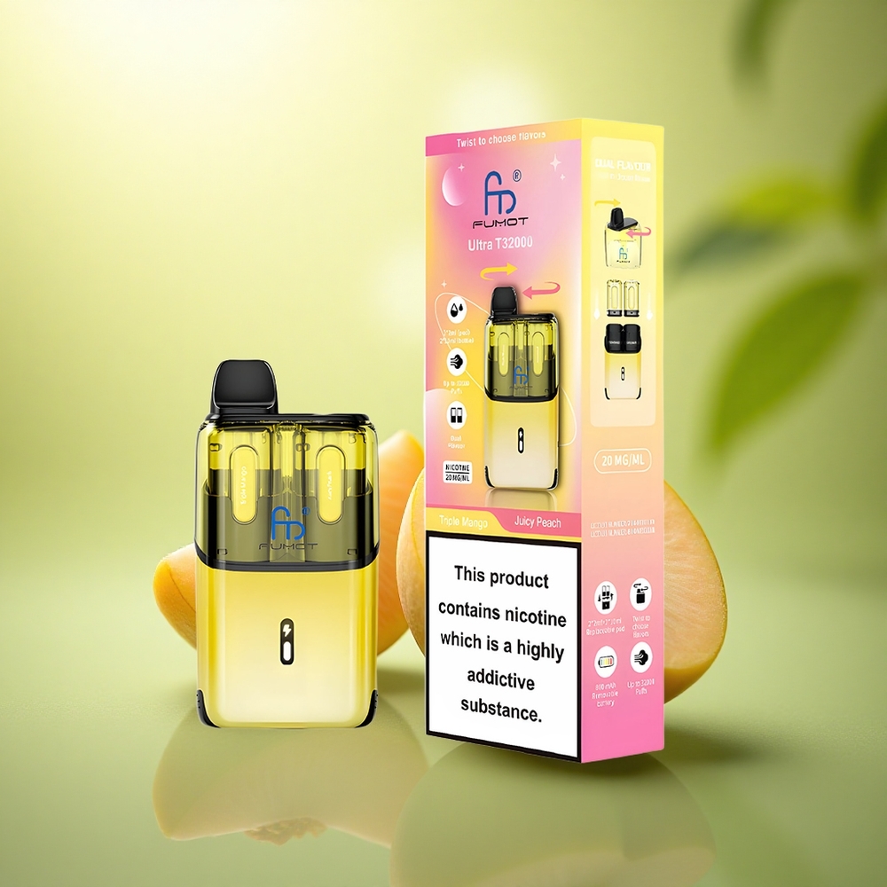 Fumot Ultra T32000 Puffs Triple Mangue - Pêche Juteuse avec 20mg de Nicotine et 800mAh