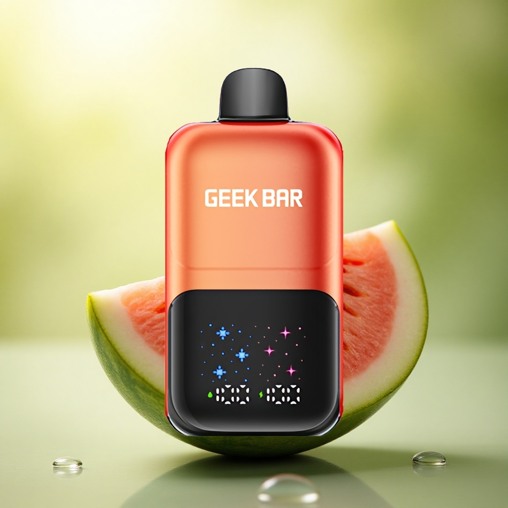 GEEK BAR 2GO 20ml 50000 Puffs Chewing-Gum Pastèque Glacée avec Écran Interactif et Batterie Rechargeable