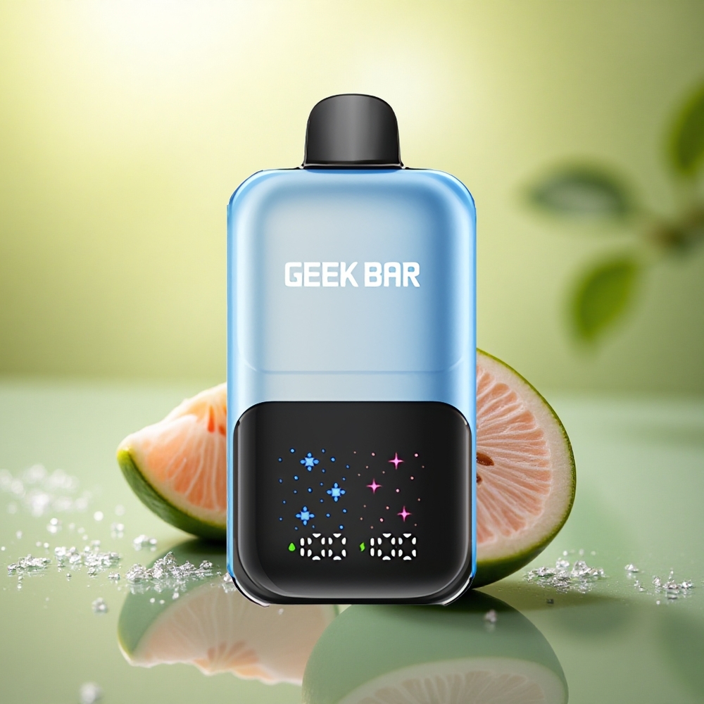 GEEK BAR 2GO 20ml 50000 Puffs Glace Myrtille Framboise avec Écran Interactif et Batterie Rechargeable
