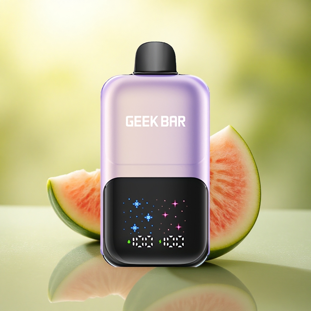 GEEK BAR 2GO 20ml 50000 Puffs Glace Pêche Mangue Pastèque avec Écran Interactif et Batterie Rechargeable
