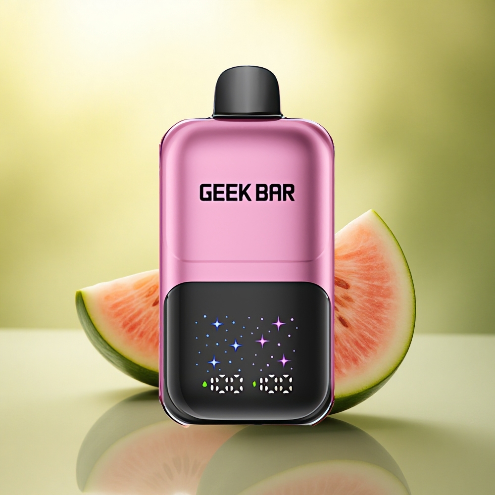 GEEK BAR 2GO 20ml 50000 Puffs Pêche & Pastèque Écran Interactif Rechargeable 5% Nicotine