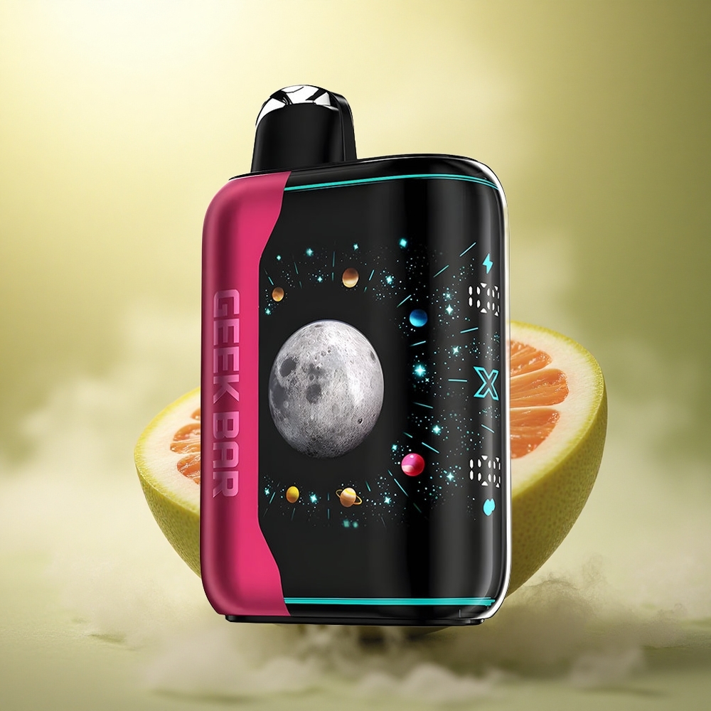 GEEK BAR Platinum Edition 25000 Puffs Poussière Rose Acidulée avec 2% de nicotine et finition acier platine mat