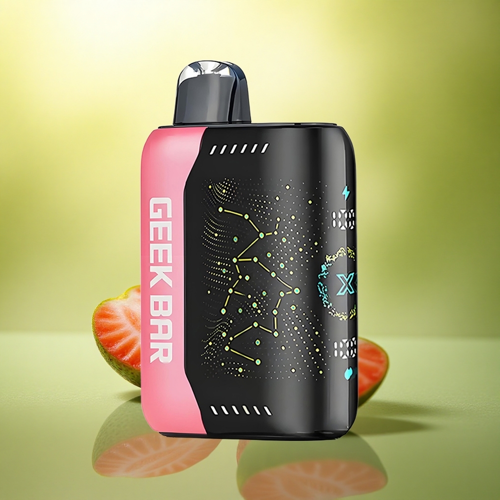 GEEK BAR Pulse X 25000 Puffs Zéro Nicotine avec 18mL d\'E-Liquide Prérempli et Écran Courbé 3D